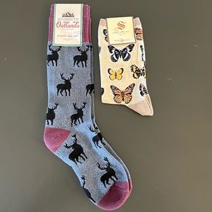 Sock Smith butterfly and moose printed socks